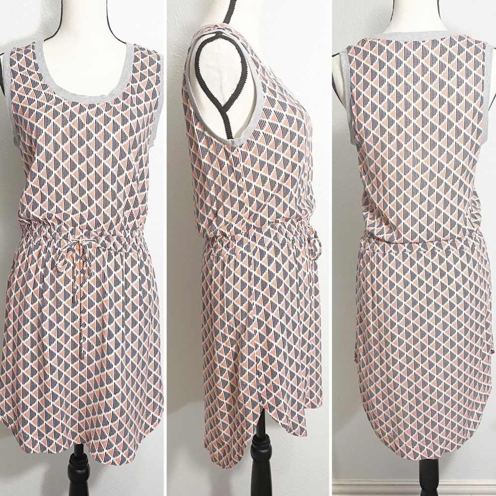 Splendid Navy & Orange Graphic Print Tank Dress